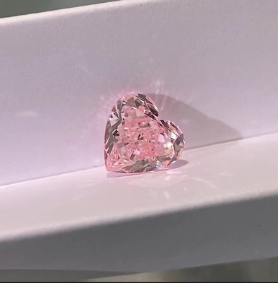 Prodotto dall'uomo, coltivato in laboratorio, rosa, cardiovascolare, diamanti, forma di cuore, 1.8ct-2.5ct, VS-VVS