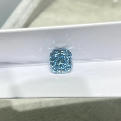 Taglio brillante 1.17ct Diamond Lab Grown Colored Diamonds blu VS1 del cuscino