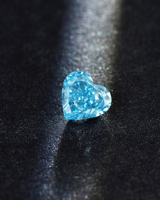 IGI ha certificato il diamante sintetico 100% del diamante di CVD di forma blu intensa operata del cuore 2ct