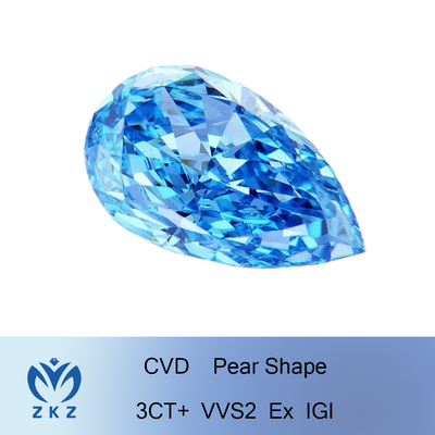 10 grado di chiarezza di Diamond Big Size creato laboratorio VVS2 del taglio della pera di Mohs